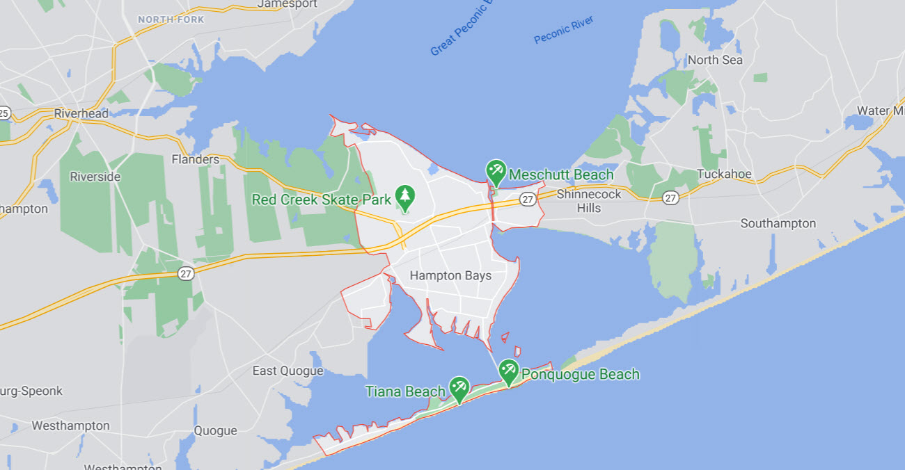 Hampton Bays , NY 11946 Map