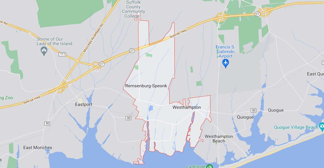 West Hampton, NY Map