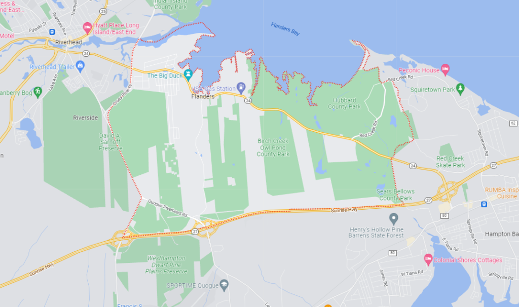Flanders, NY 11901 Map